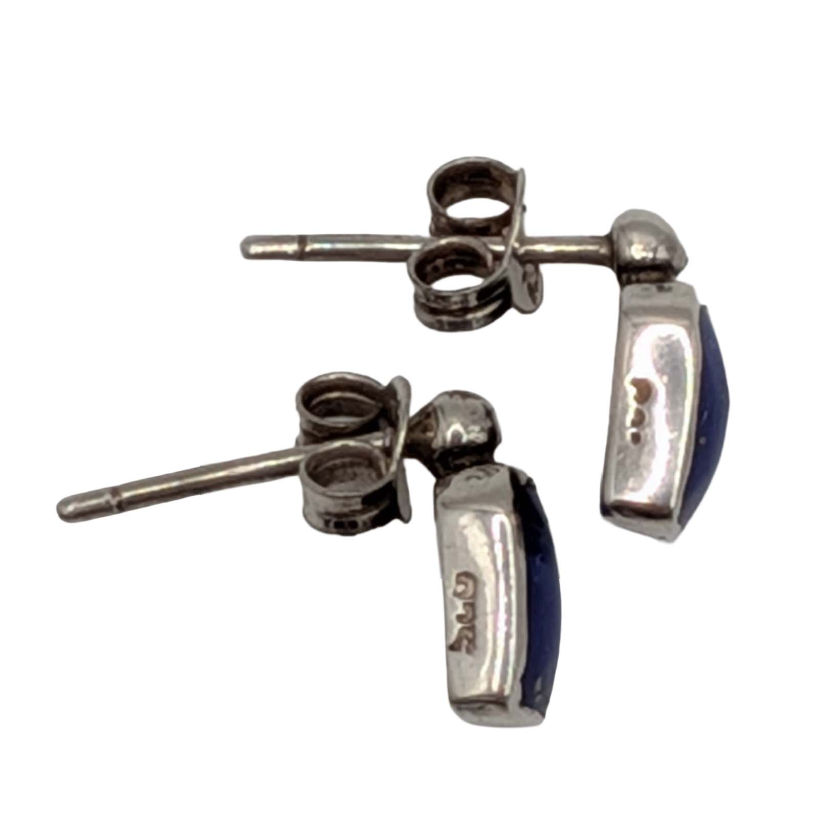 Southwest Sterling Silver Lapis Stud Earrings