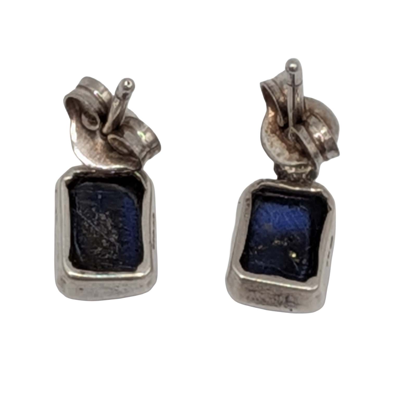 Southwest Sterling Silver Lapis Stud Earrings