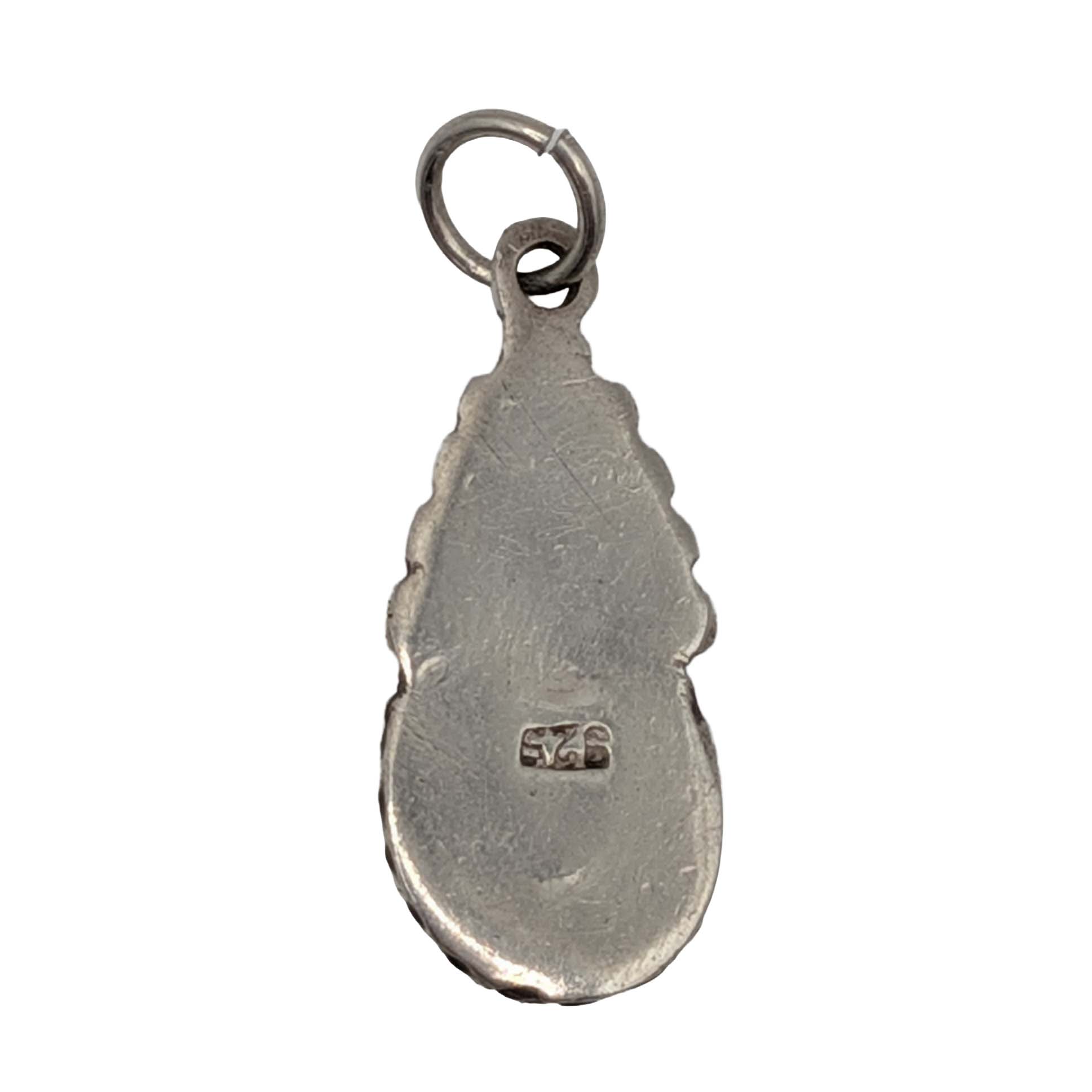 Southwest Sterling Silver Hawks Eye Pendant