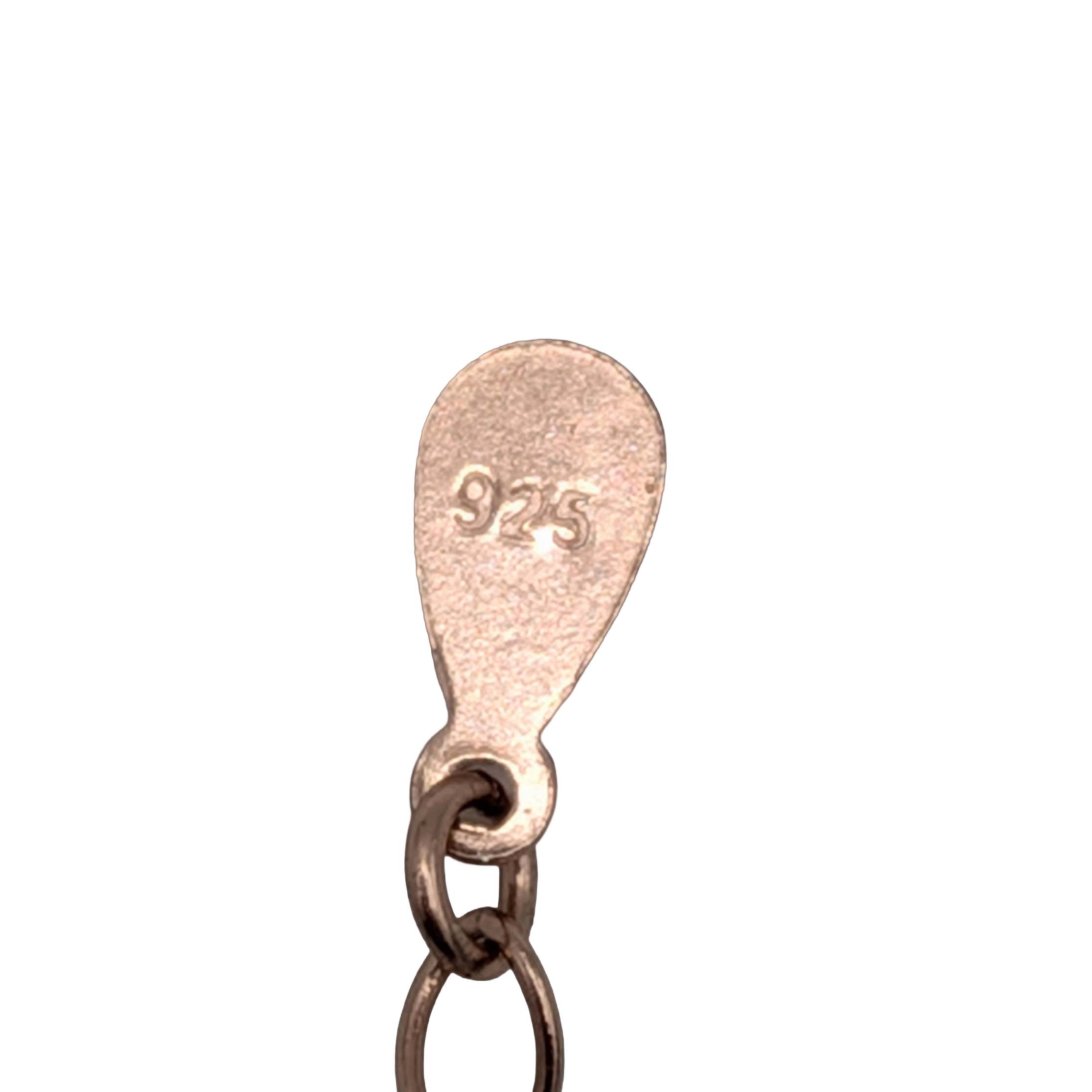 Rose Gold Over Sterling Silver CZ Horseshoe Necklace