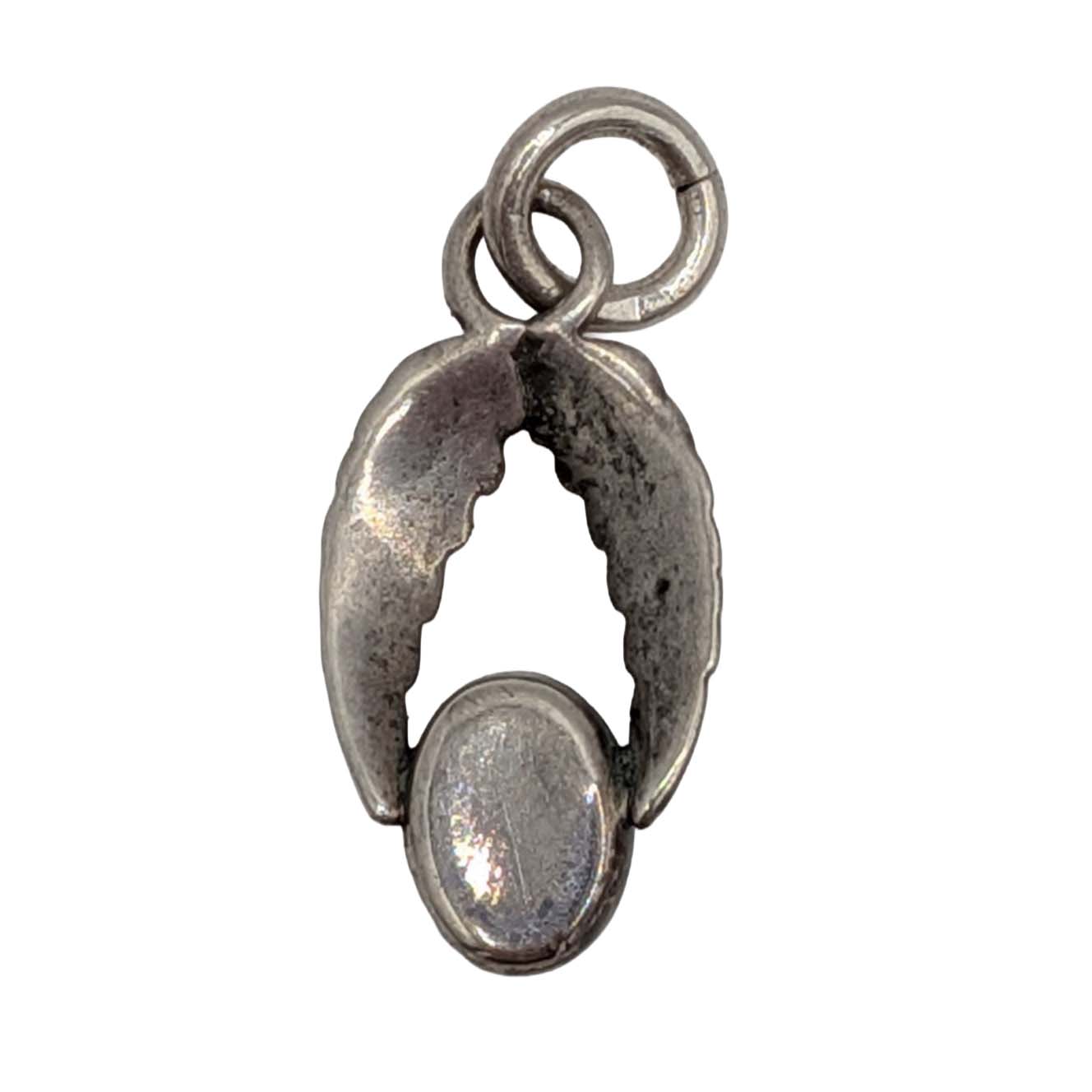 Southwest Sterling Silver Abalone Feather Pendant