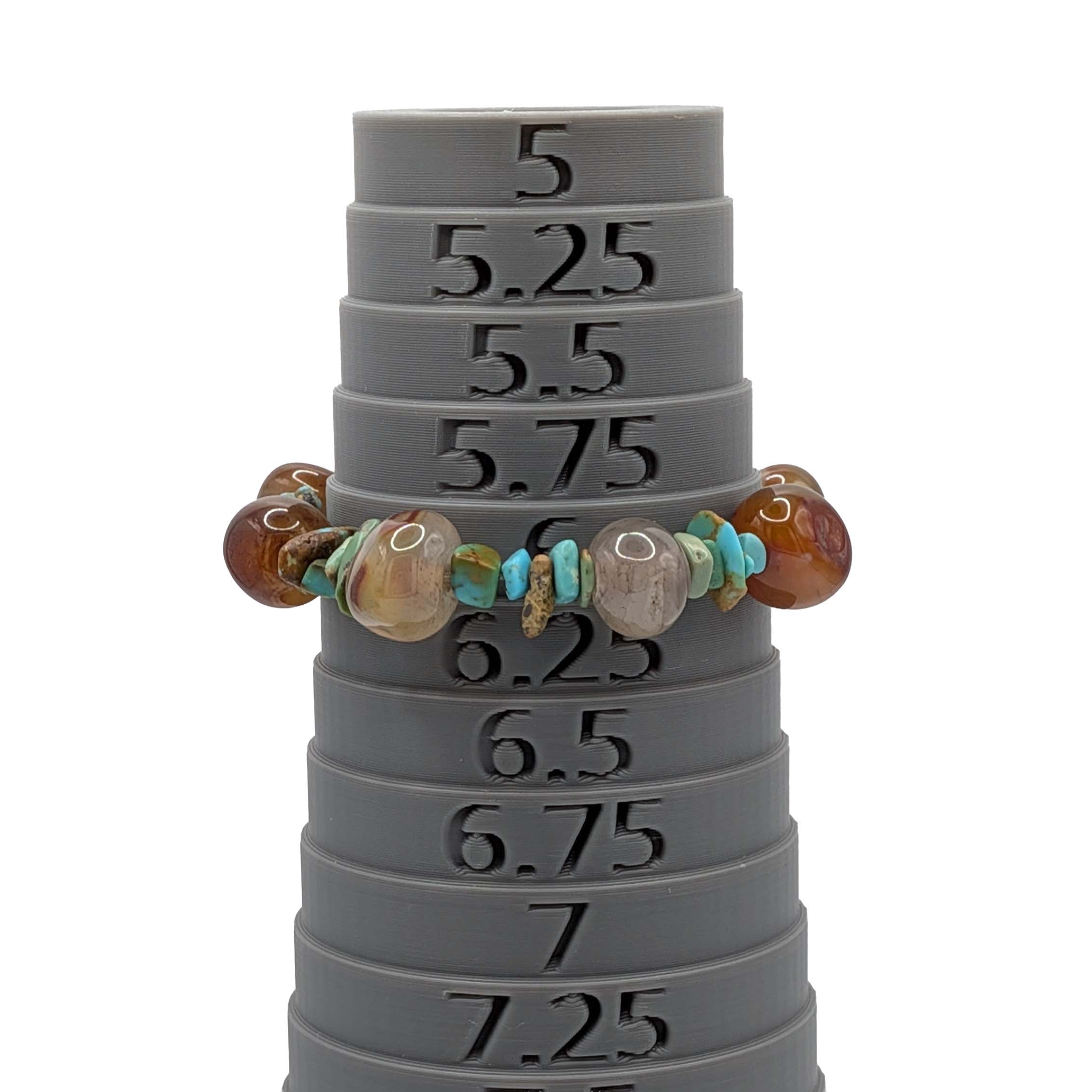 Beaded Turquoise Agate Stretch Bracelet