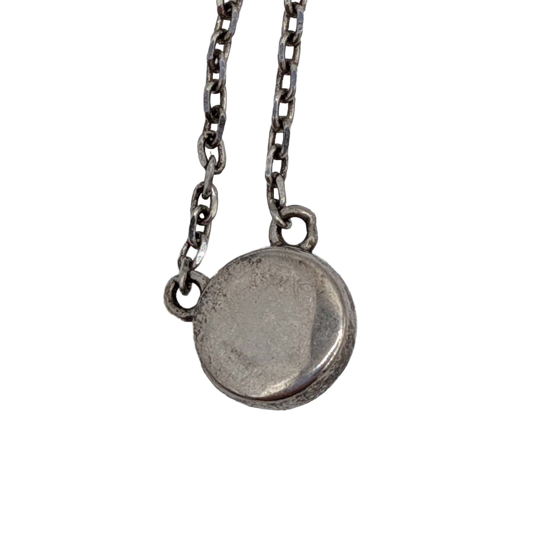 Sterling Silver Round Turquoise Necklace