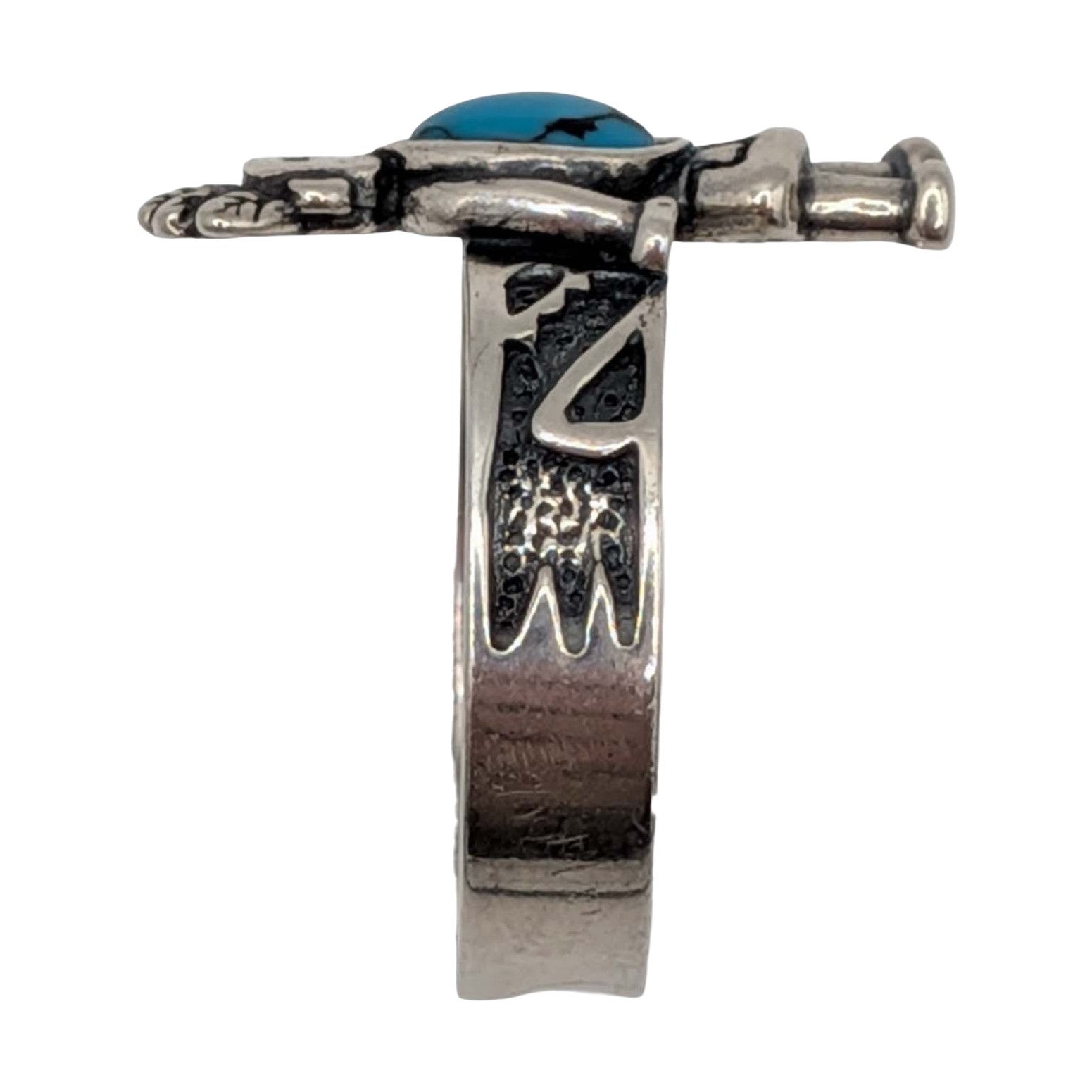 Carolyn Pollack Sterling Silver Turquoise Kachina Ring Size 9.25