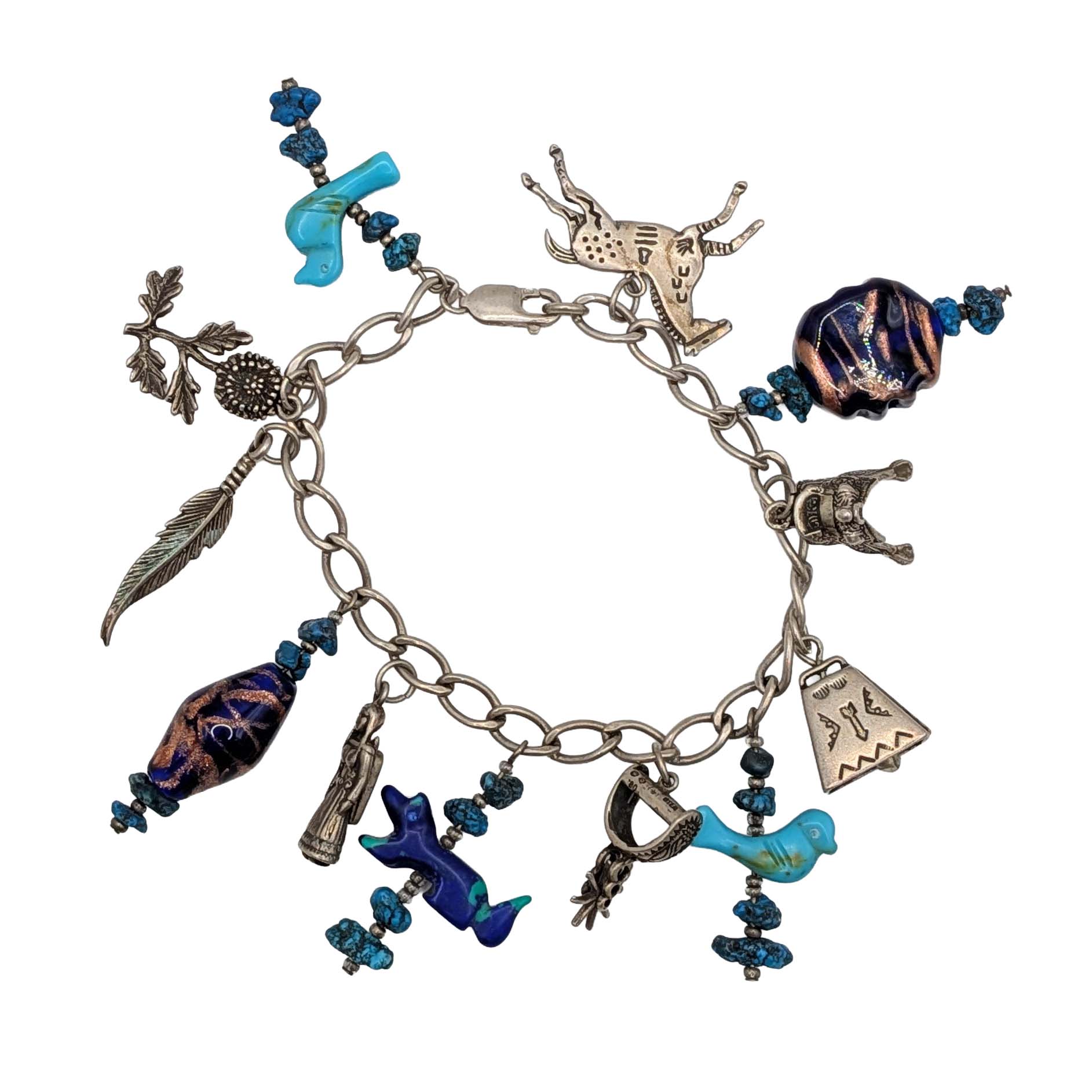 Carolyn Pollack Sterling Silver Charm Bracelet
