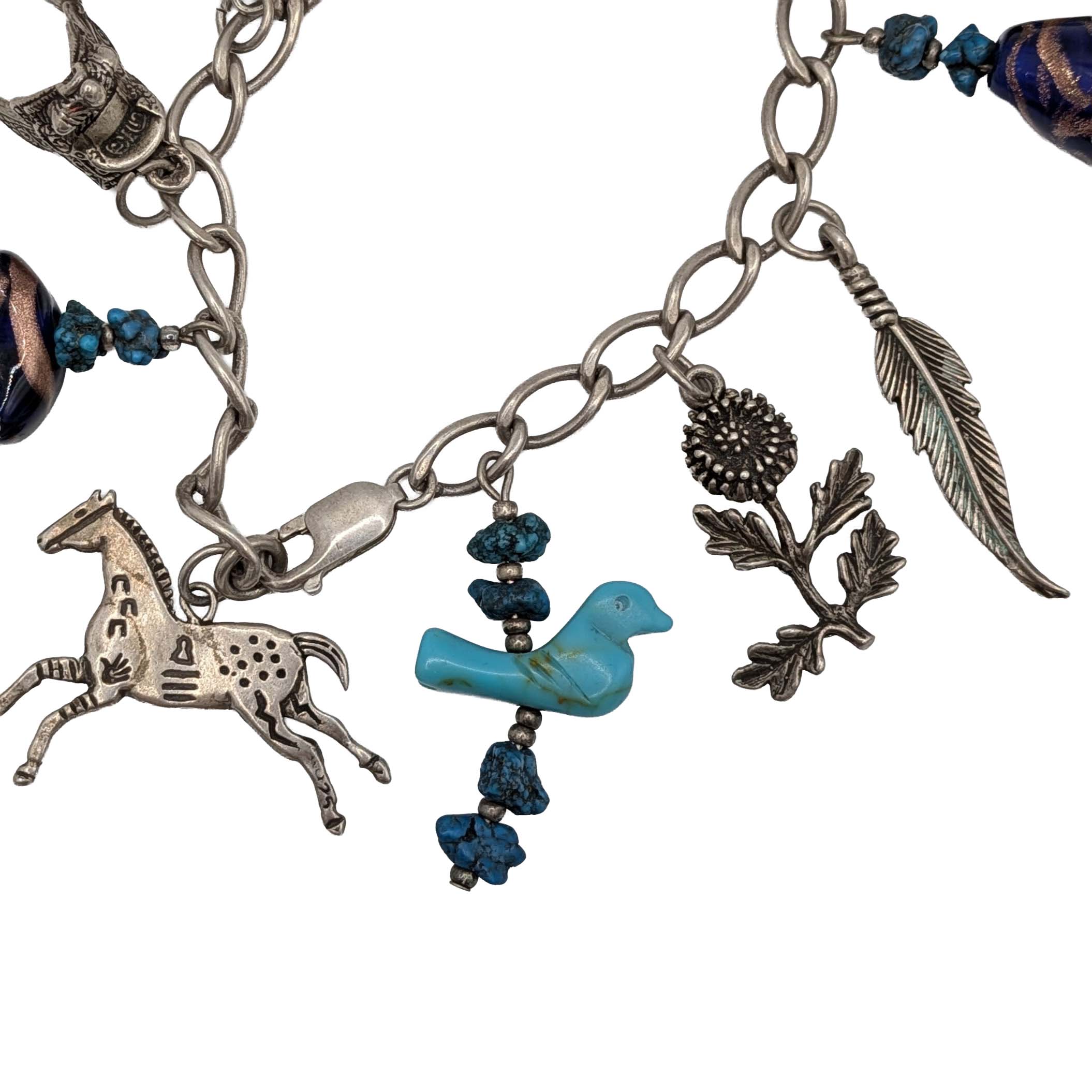 Carolyn Pollack Sterling Silver Charm Bracelet