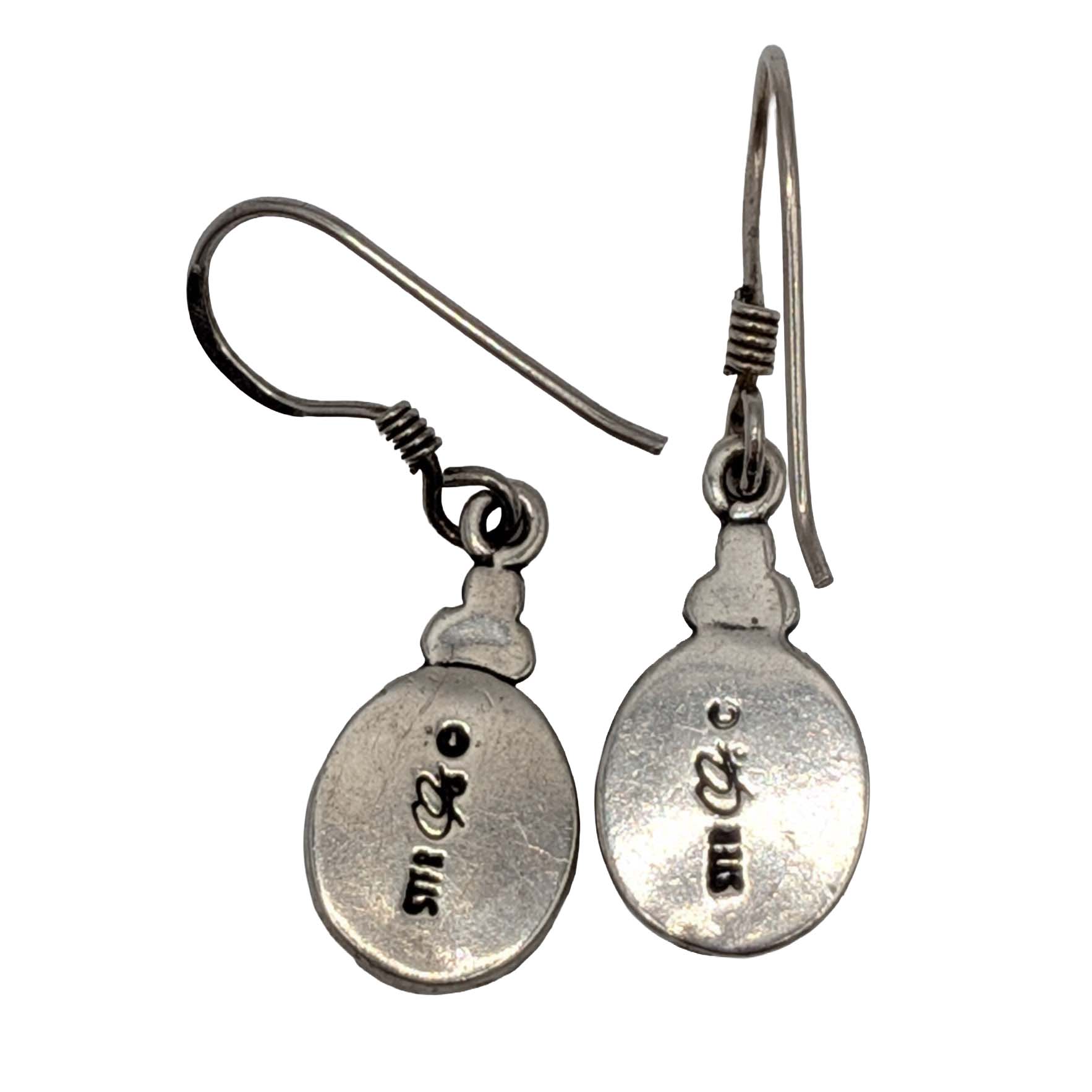 Carolyn Pollack Sterling Silver Crushed Turquoise Dangle Earrings