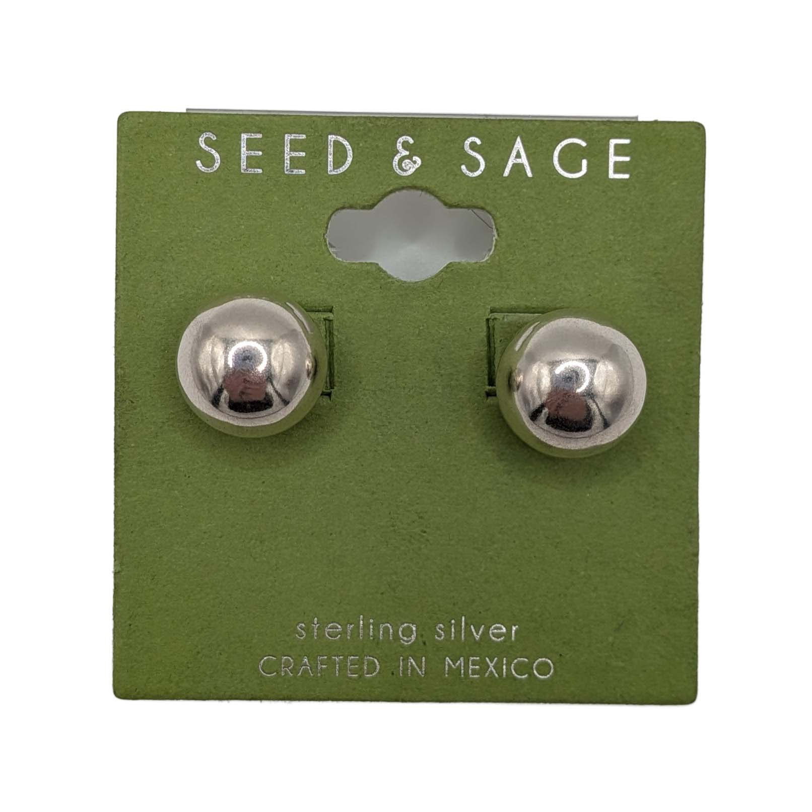 Seed & Sage Mexico Sterling Silver Large Ball Stud Earrings