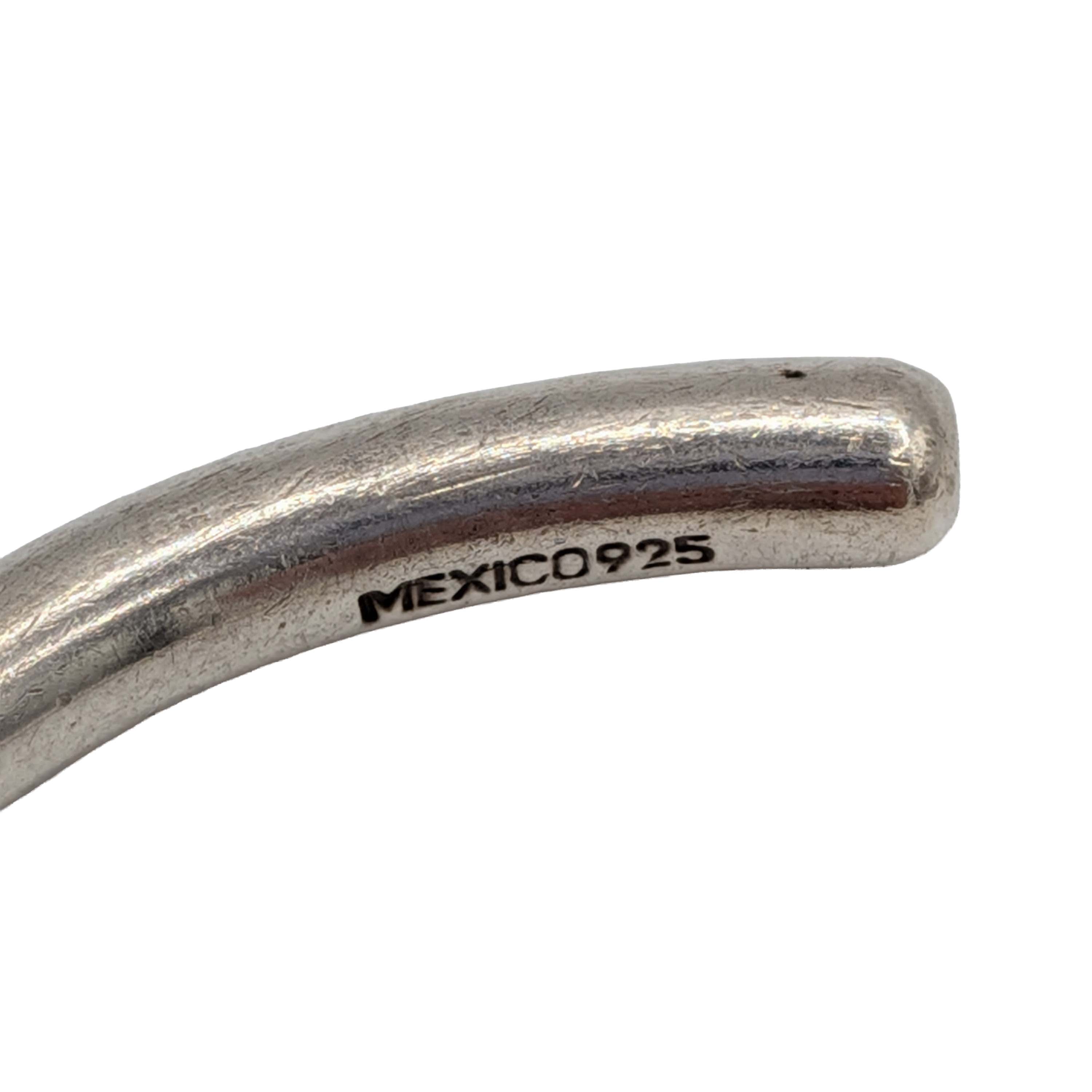 Mexico Sterling Silver Solid Rounded Cuff Bracelet