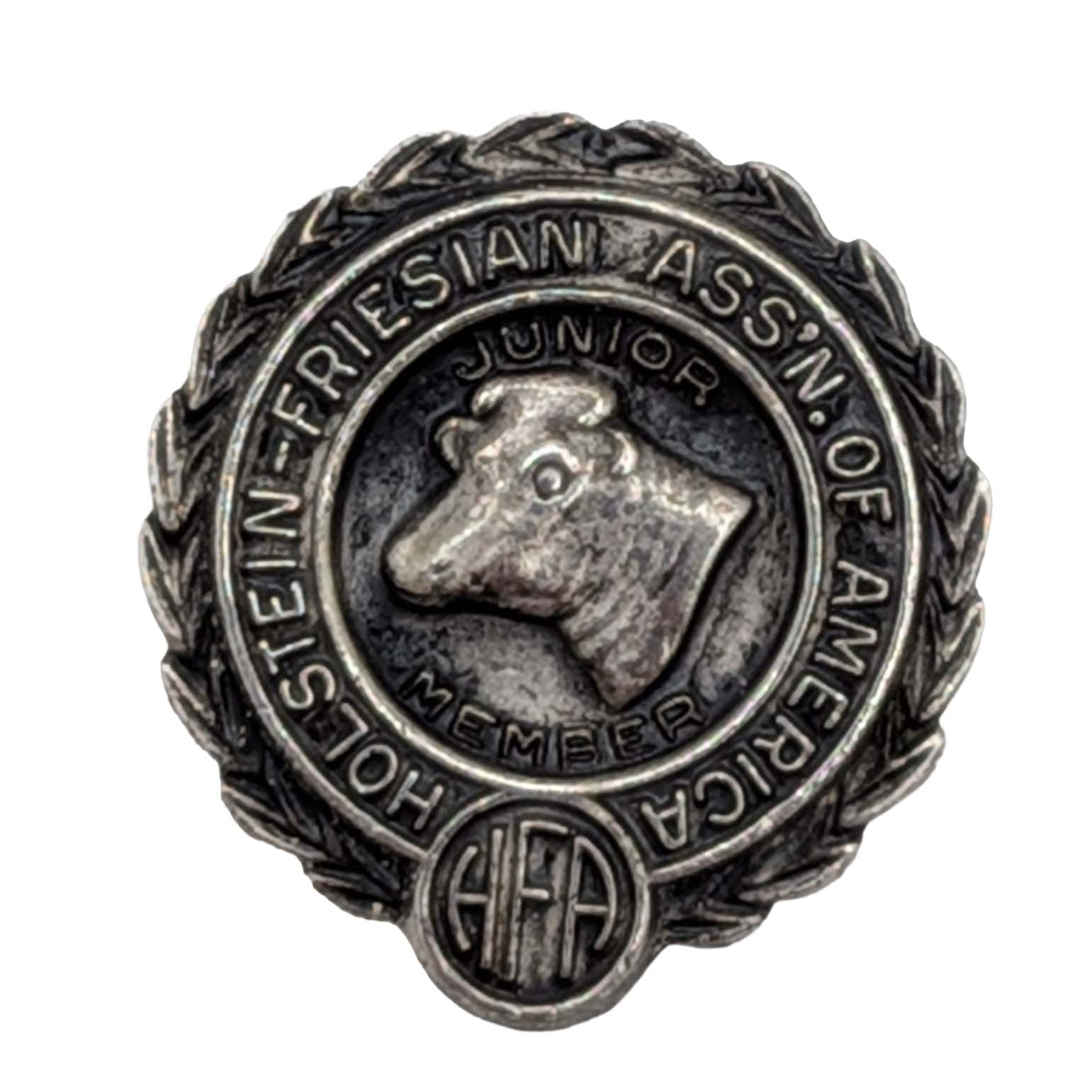 Signed Vintage Sterling Silver Holstein Junior Member Pin