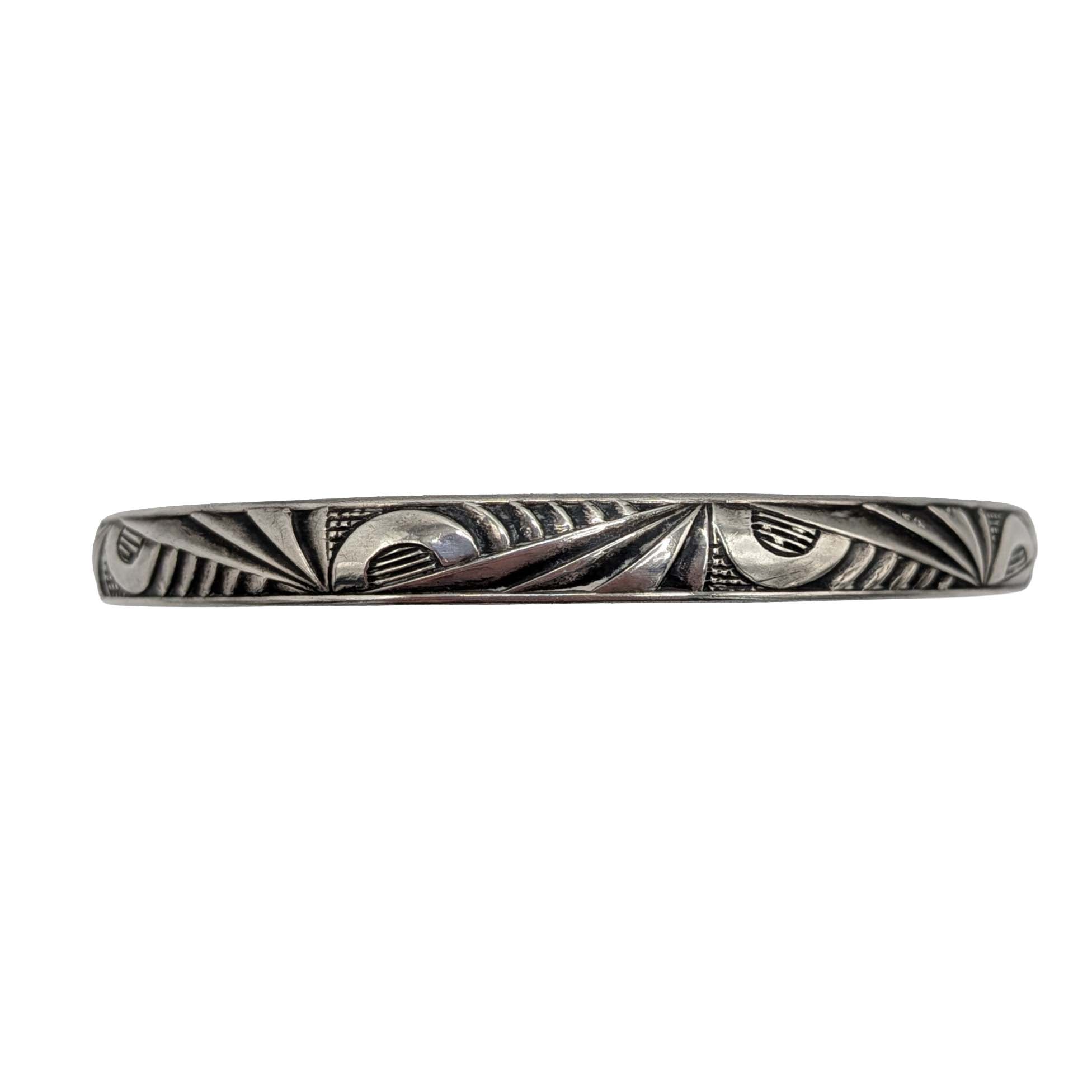 Danecraft Sterling Silver Modern Pattern Bangle Bracelet