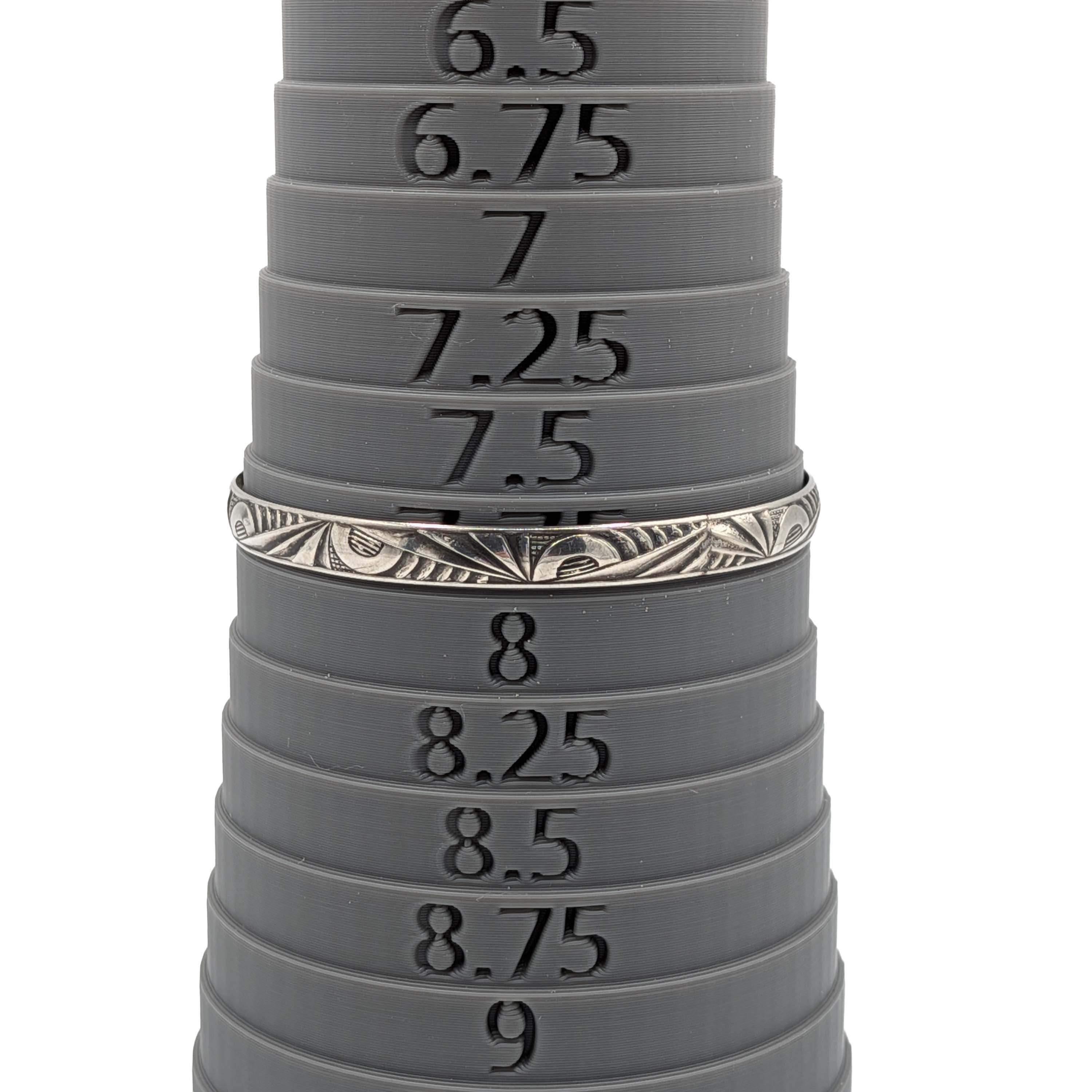 Danecraft Sterling Silver Modern Pattern Bangle Bracelet