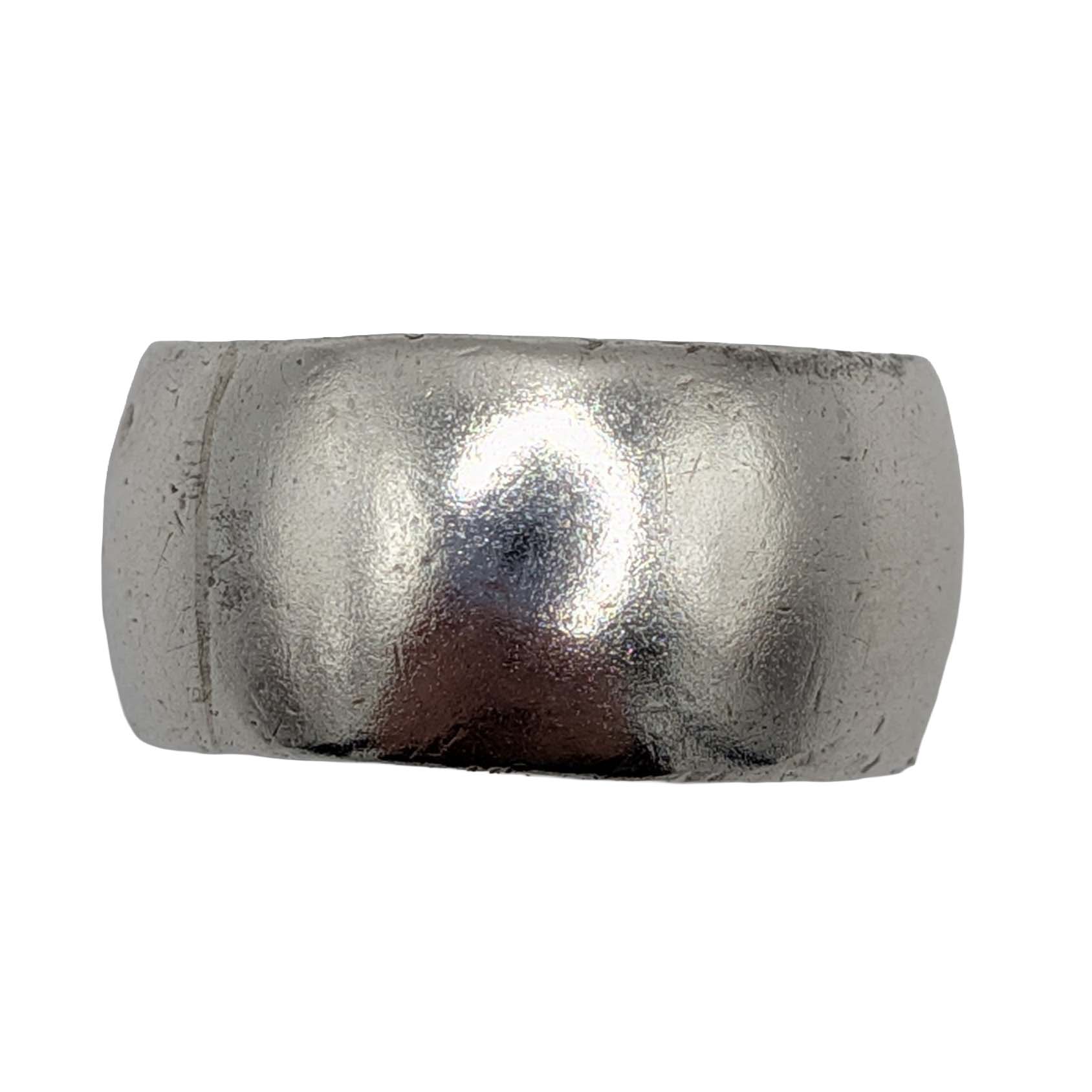 Vintage Sterling Silver Wide Cigar Band Ring Size 9