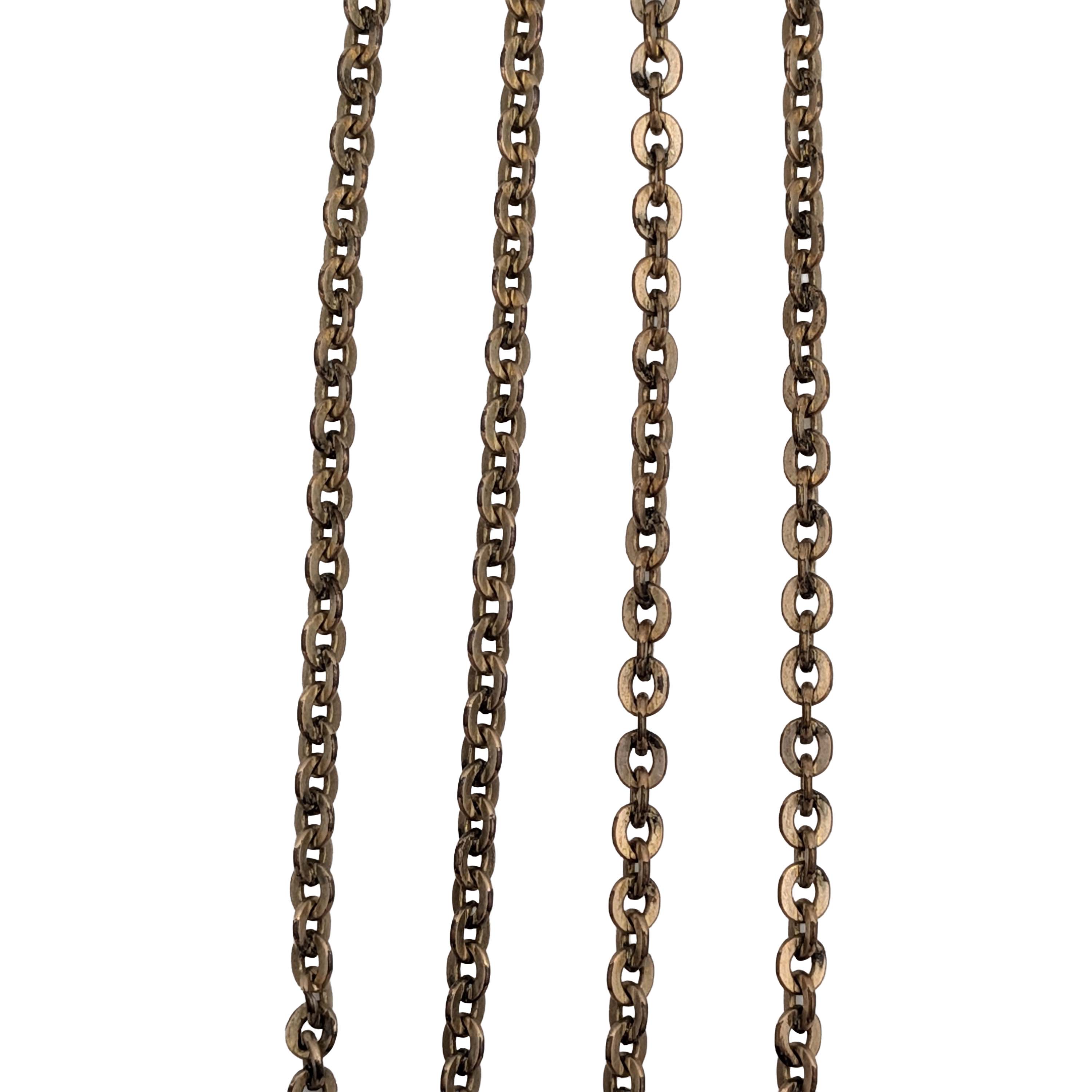 Vintage 12K Yellow Gold Filled Flat Cable Chain Necklace