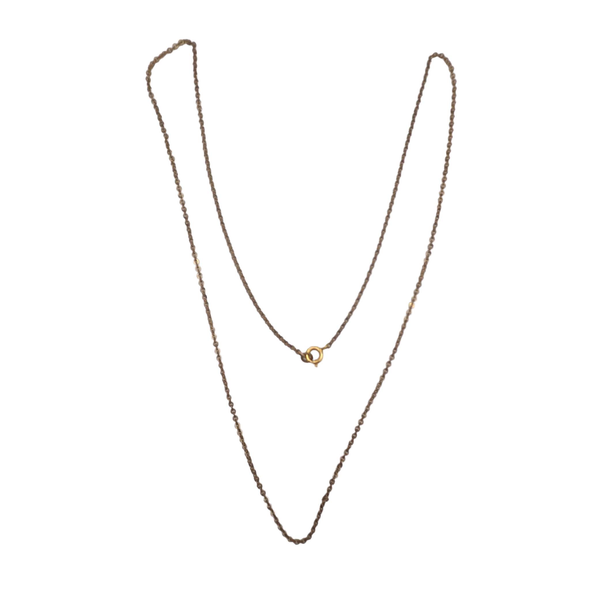 Vintage 12K Yellow Gold Filled Flat Cable Chain Necklace