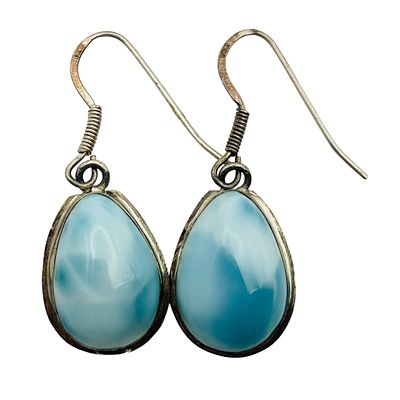 Sterling Larimar Hook Back Earrings. Sterling larimar hook back earrings. 8.4g