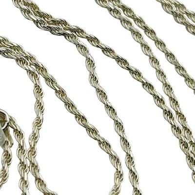 Italy Sterling Rope Chain Necklace. IBB Italy sterling rope chain necklace. 9.1g.