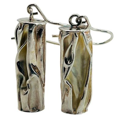 Sterling Modern Design Hook Back Earrings. Sterling modern design hook back earrings. 7.0g