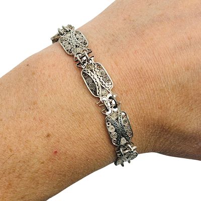 Sterling Filigree Bracelet. Sterling filigree bracelet. 9.8g