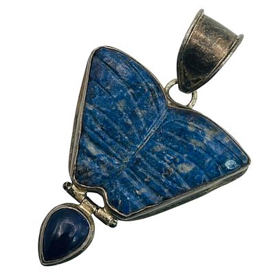 Sterling Lapis Lazuli Butterfly Pendant. Sterling lapis lazuli butterfly pendant. 22.8g