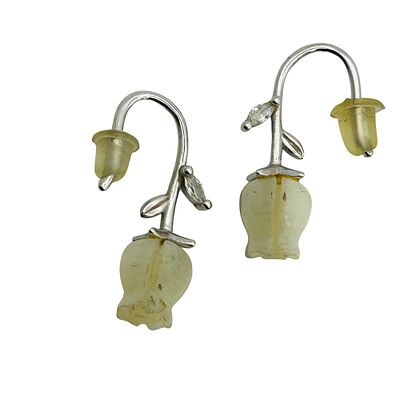 Sterling Carved Rose Hook Back Earrings. Sterling carved rose hook back earrings. 1.5g