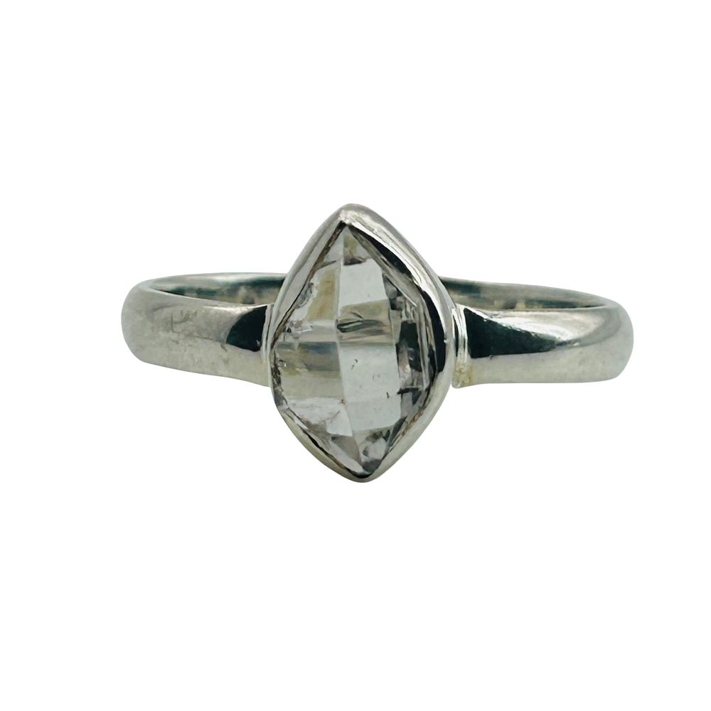 Lot 161: Sterling Quartz Ring Size 8