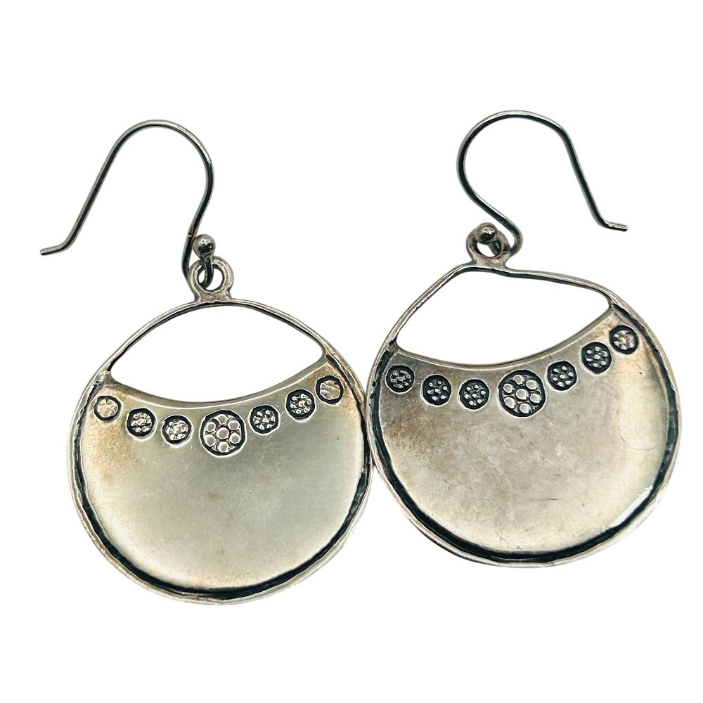 Lot 164: Sterling Round Hook Back Earrings