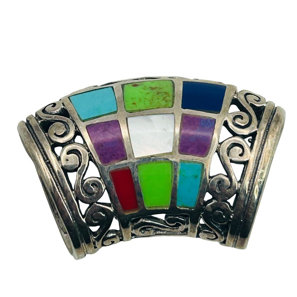 Lot 171: Sterling Multi Gem Pendant