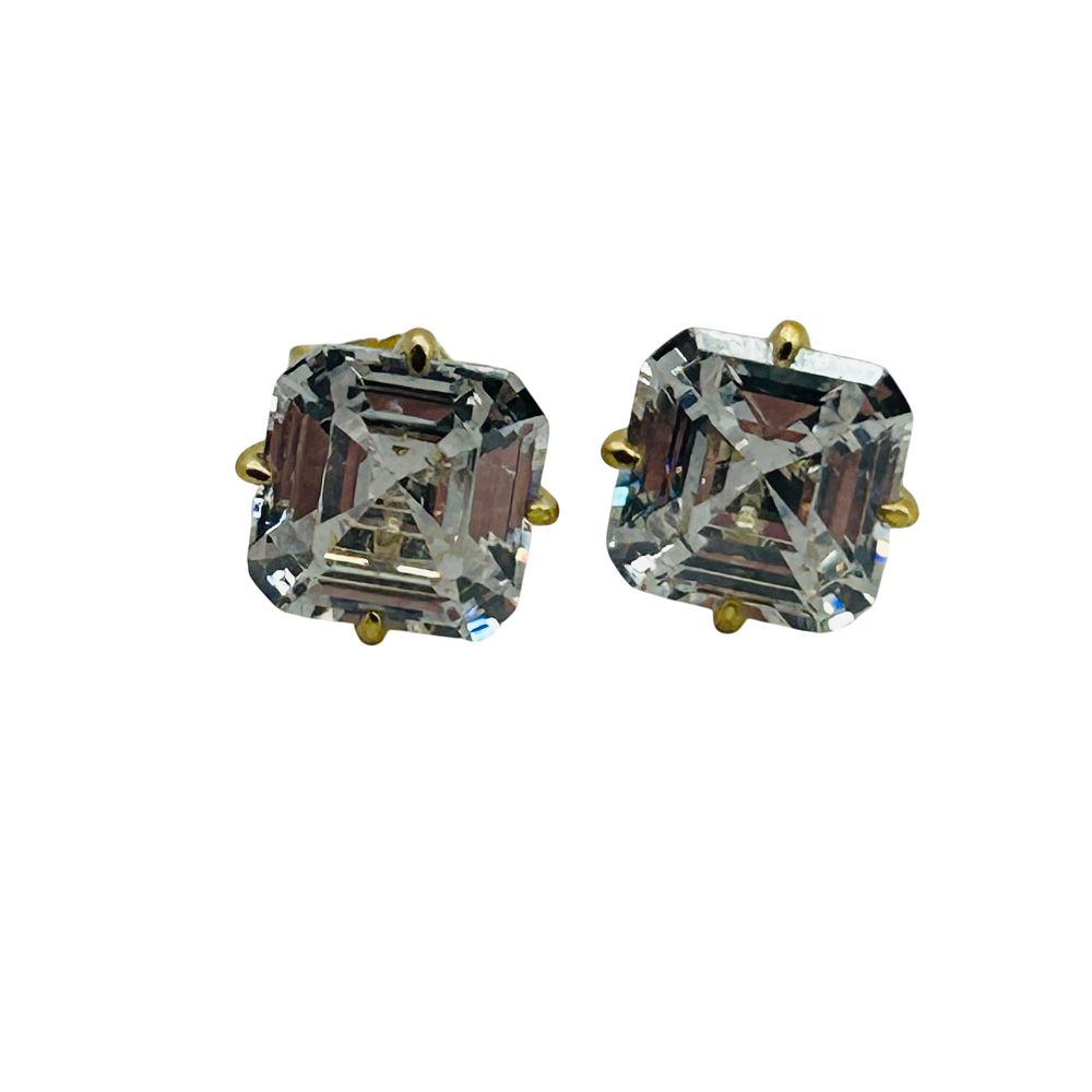 Lot 182: Sterling Rhinestone Stud Earrings