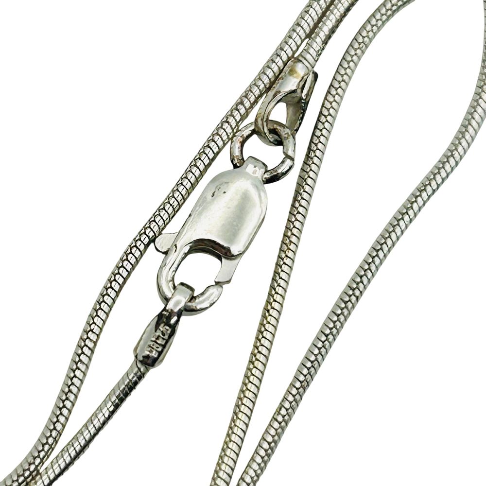 Lot 190: Sterling Round Snake Chain Necklace