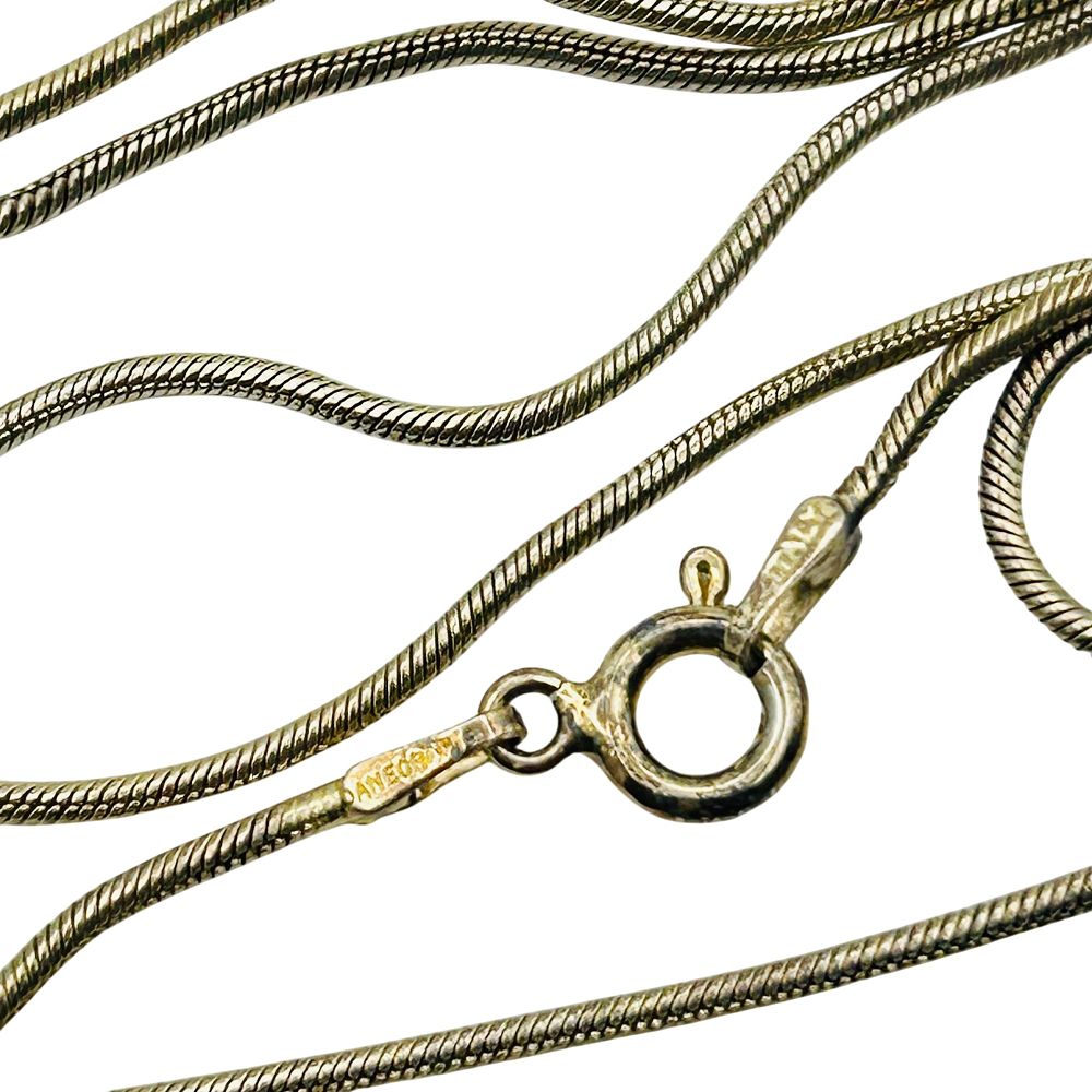 Lot 192: Danecraft Italy Sterling Round Snake Chain Necklace. 4.6g
