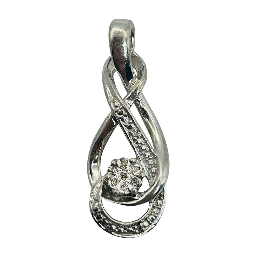 Lot 212: Sterling Diamond Accent Infinity Pendant