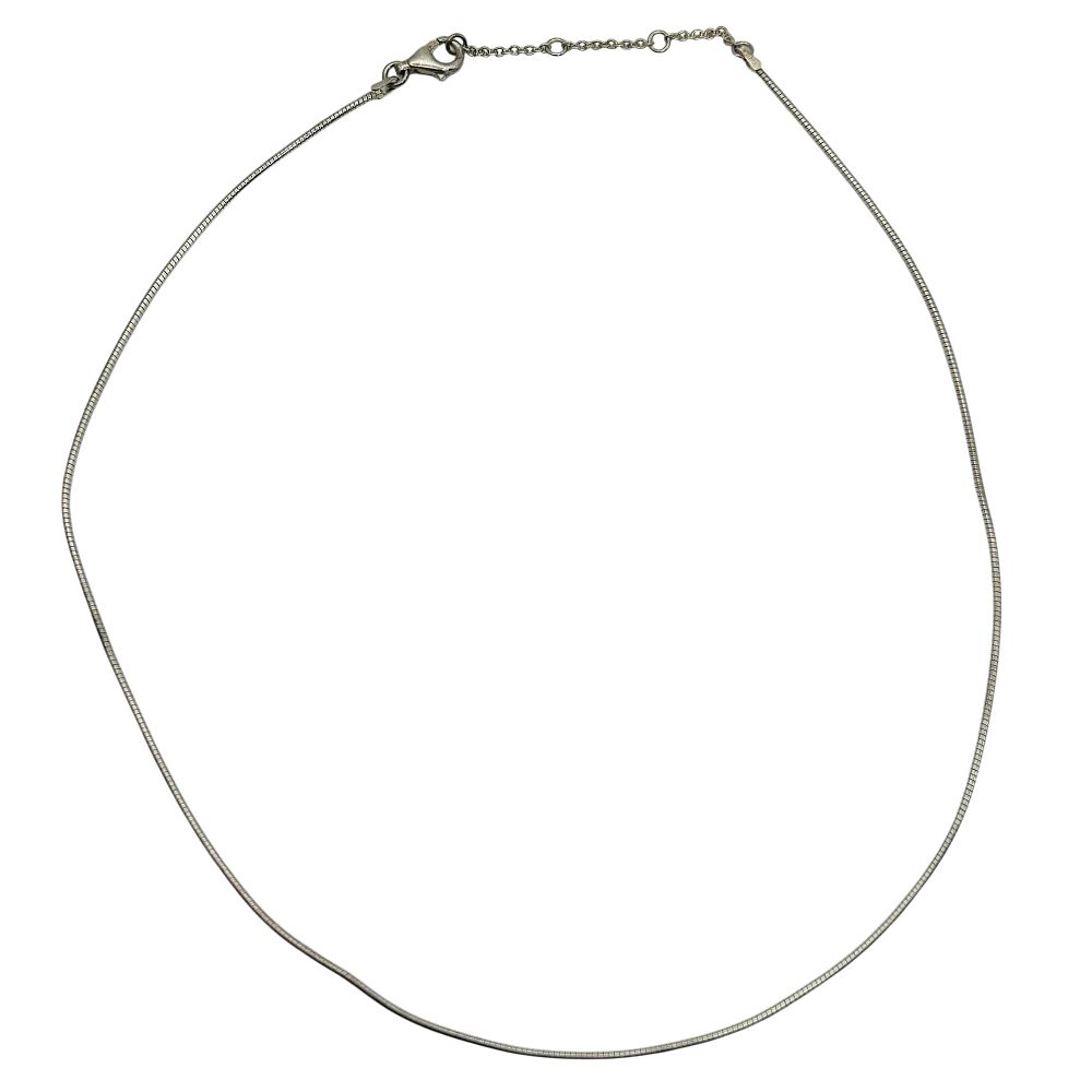 Lot 230: Italy Sterling Round Snake Chain Necklace