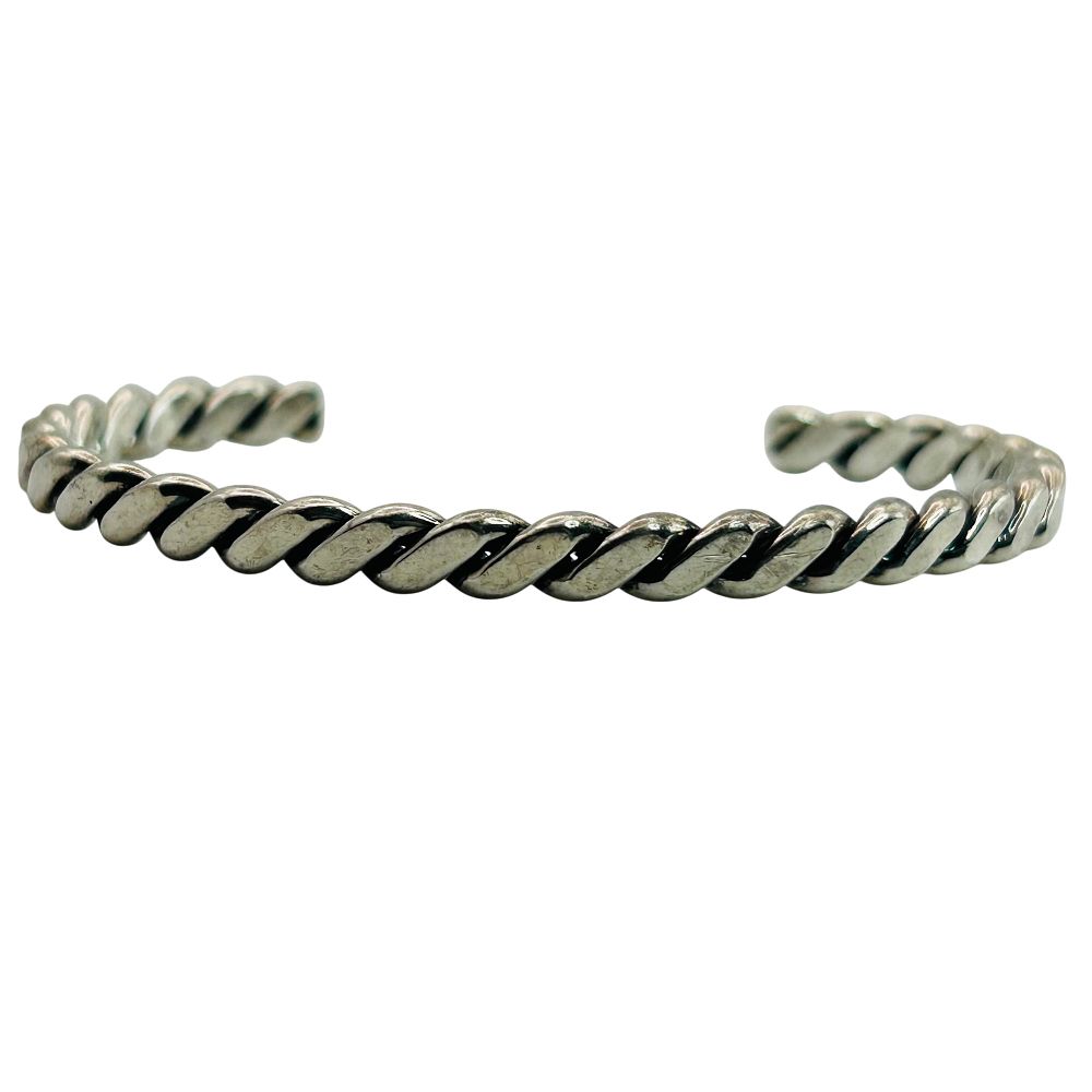 Lot 327: Sterling Twist Cuff Bracelet.