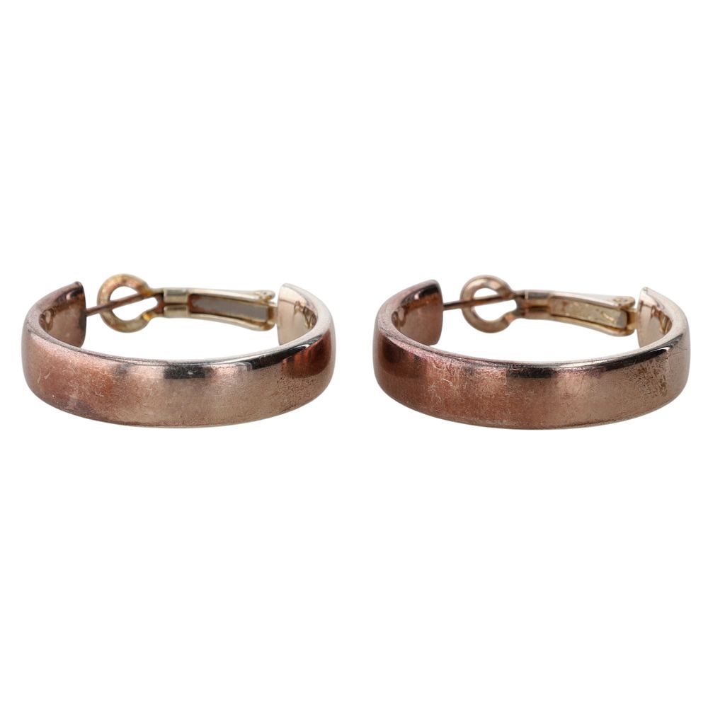 Lot 459: Sterling Hinge Hoop Earrings 4.5g