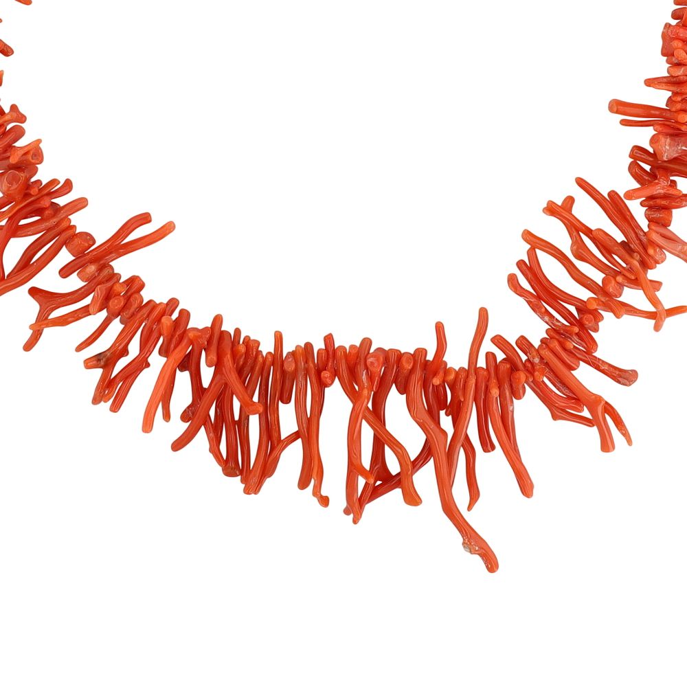 Lot 466: Gold Tone Dyed Coral Necklace