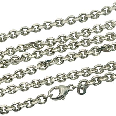 Signed Sterling Cable Chain Necklace. 24.3g