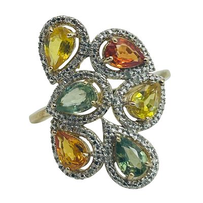 BBJ Sterling Garnet Topaz Ring Size 8. BBJ Bangkok ratnaraj Sterling Garnet Topaz Ring Size 8. 4.9g