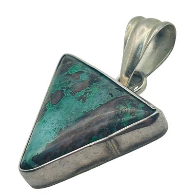 Signed 950 Silver Chrysocolla Pendant. Signed 950 silver chrysocolla pendant. 14.4g