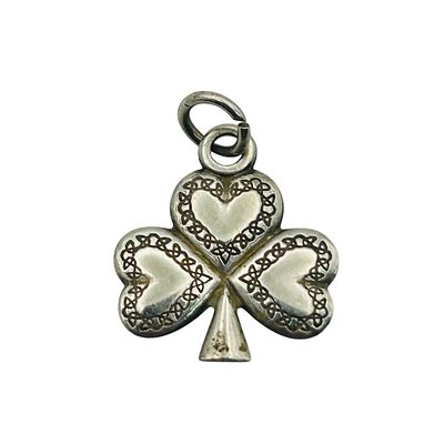 Ireland Sterling Clover Charm. 1.0g