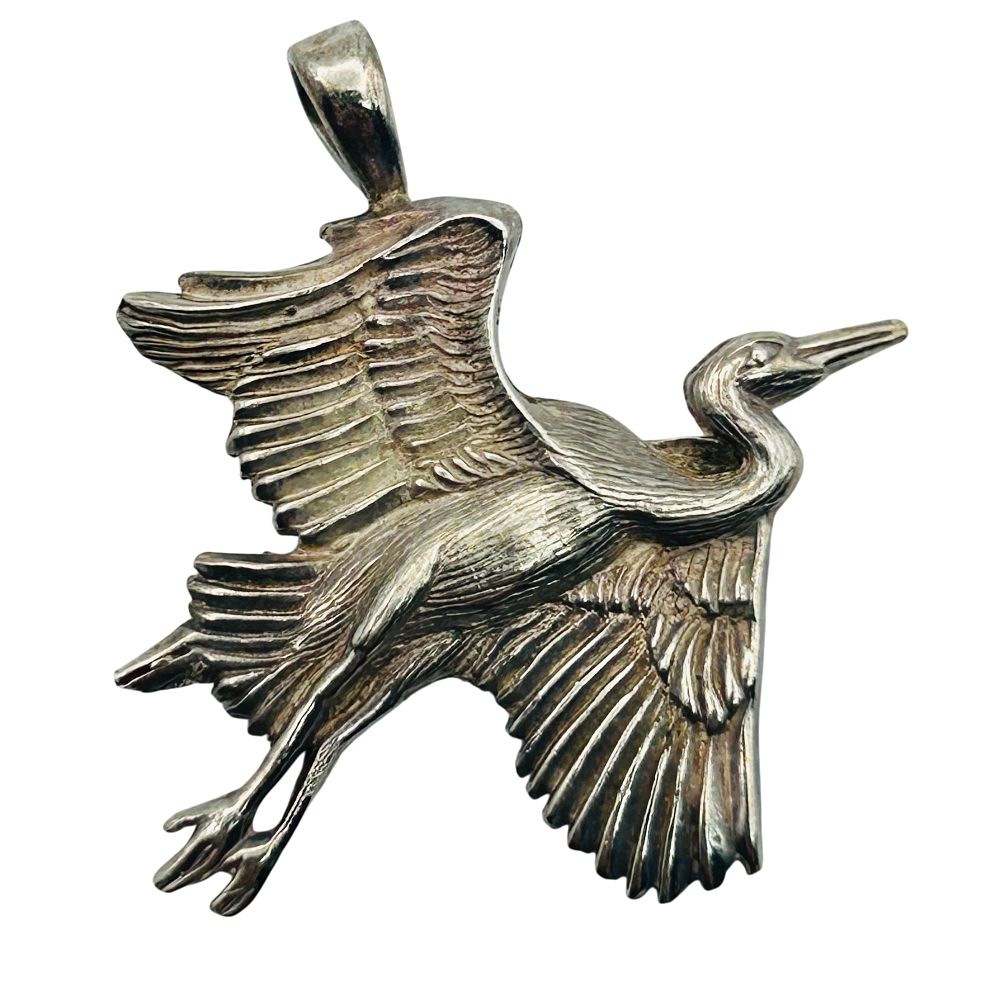 Lot 408: Sterling Bird Pendant