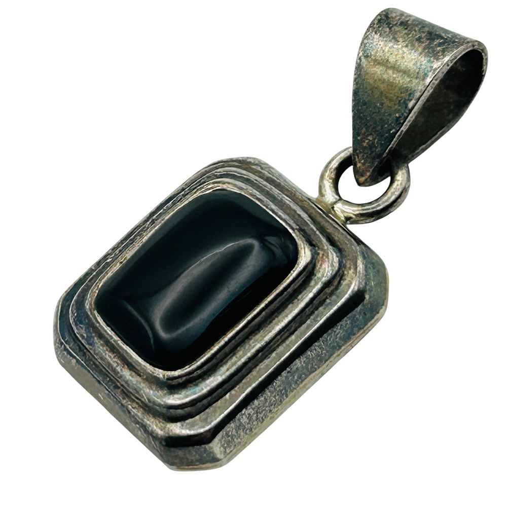 Lot 456: Silpada Sterling Black Stone Pendant