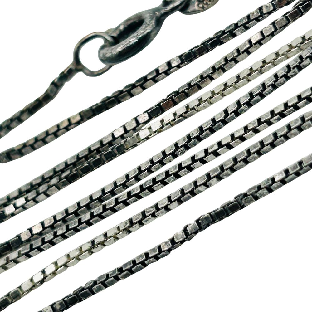 Lot 477: Signed Italy Sterling Box Chain Necklace