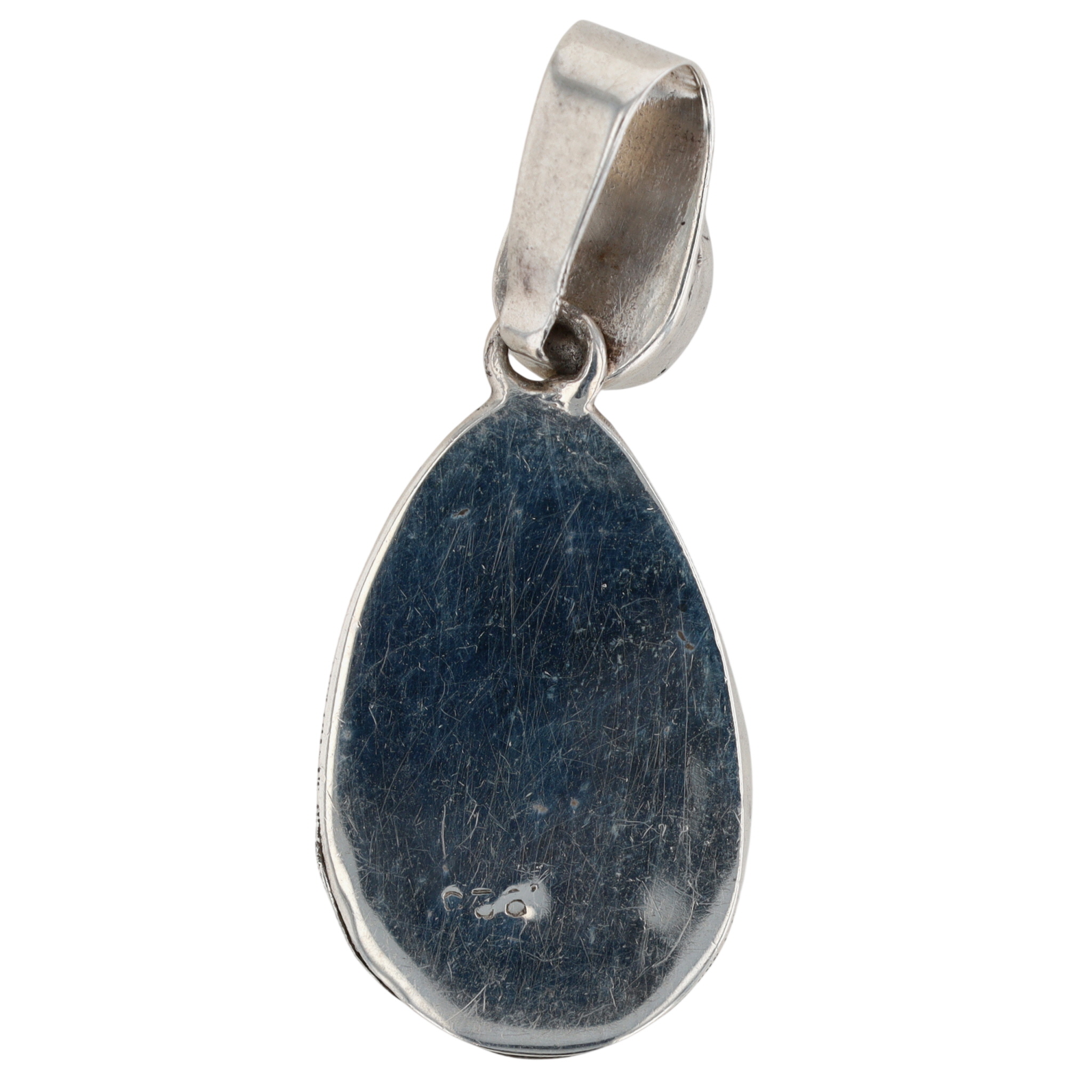 Sterling Silver Larimar Double Teardrop Pendant
