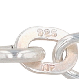 Signed Sterling Silver Box Chain Necklace