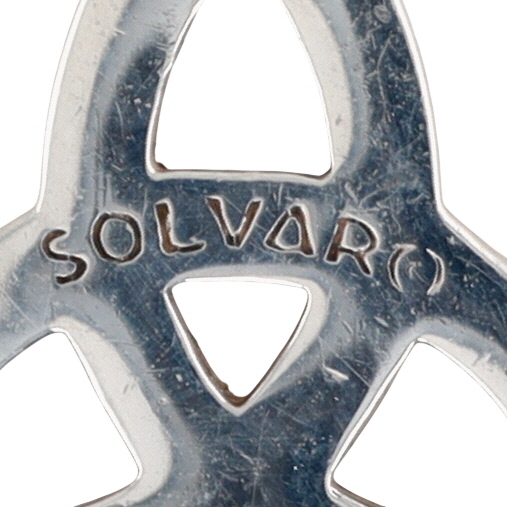 Solvar Sterling Silver Celtic Knot Claddagh Pendant