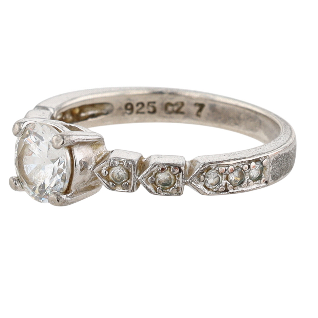 Ross Simons Sterling Silver CZ Solitaire Ring Size 7