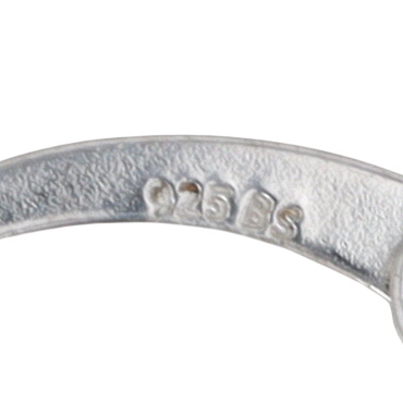 Signed Sterling Silver Polished Hoop Earrings