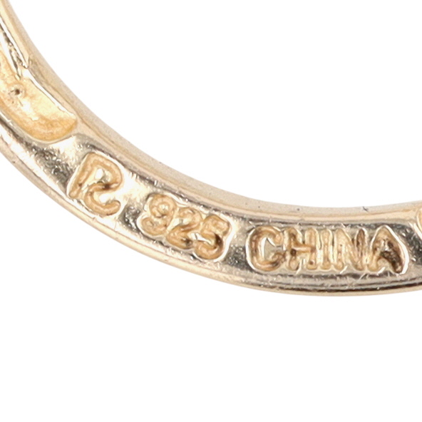 Ross Simons Gold Over Sterling Silver Diamond Circle Slide Pendant
