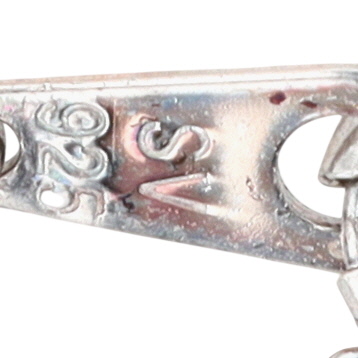 Signed Sterling Silver Rhinestone Initial Bracelet